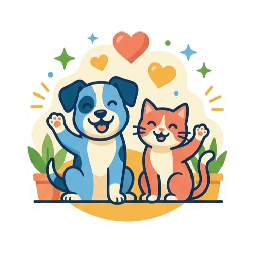 A happy dog and cat welcoming new patients